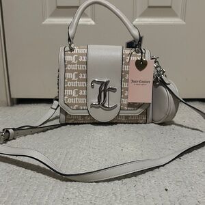 Juicy Couture Cream and Brown Crossbody Bag